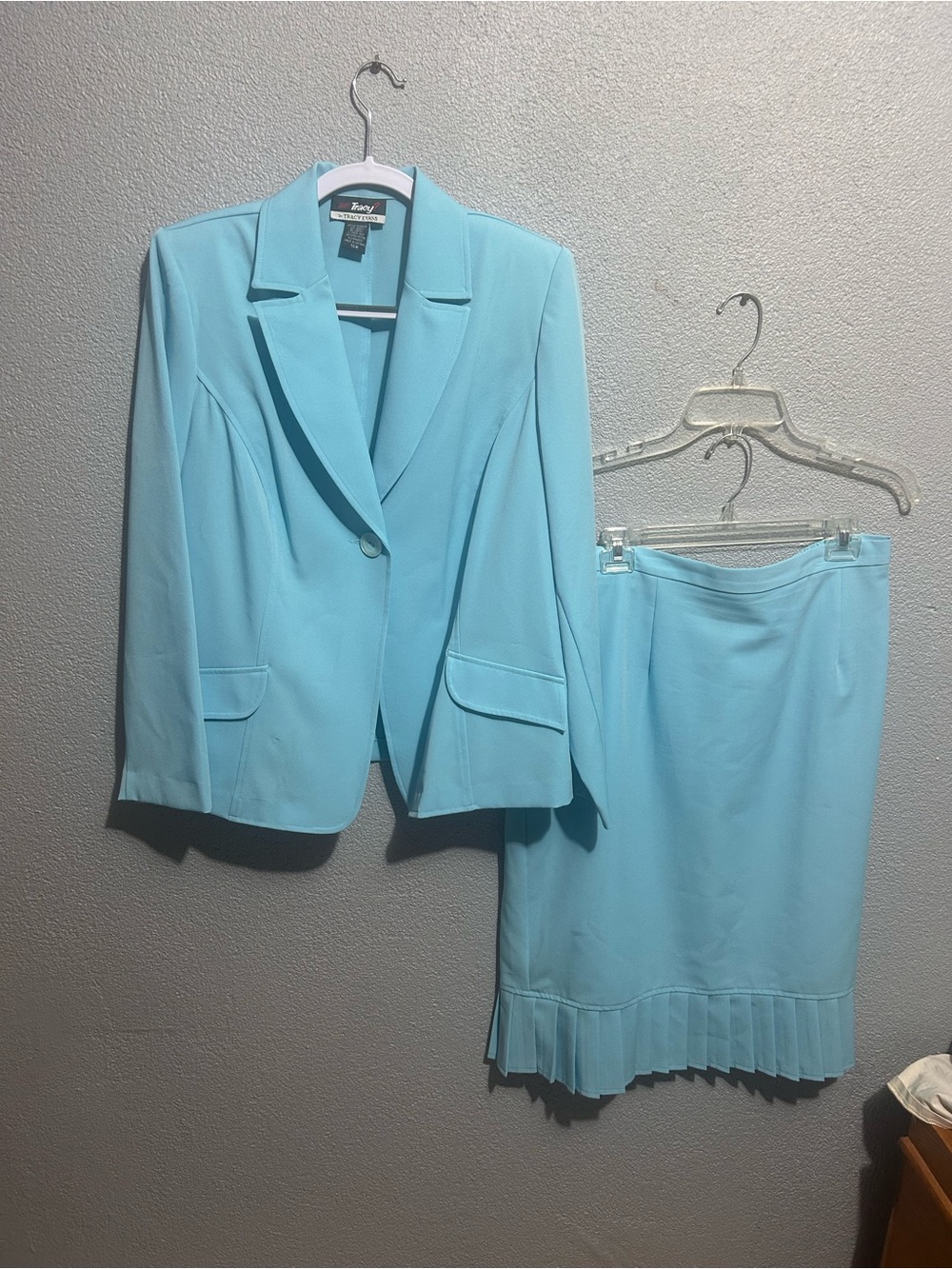 Vintage Tracy Evans blazer and skirt set size 14w